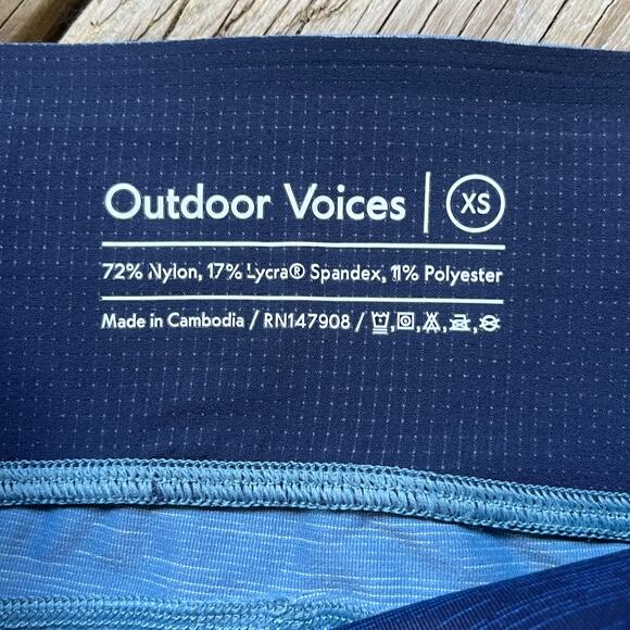 Outdoor Voices Women's Blue Colorblock Cropped Leggings Size XS - Picture 5 of 5